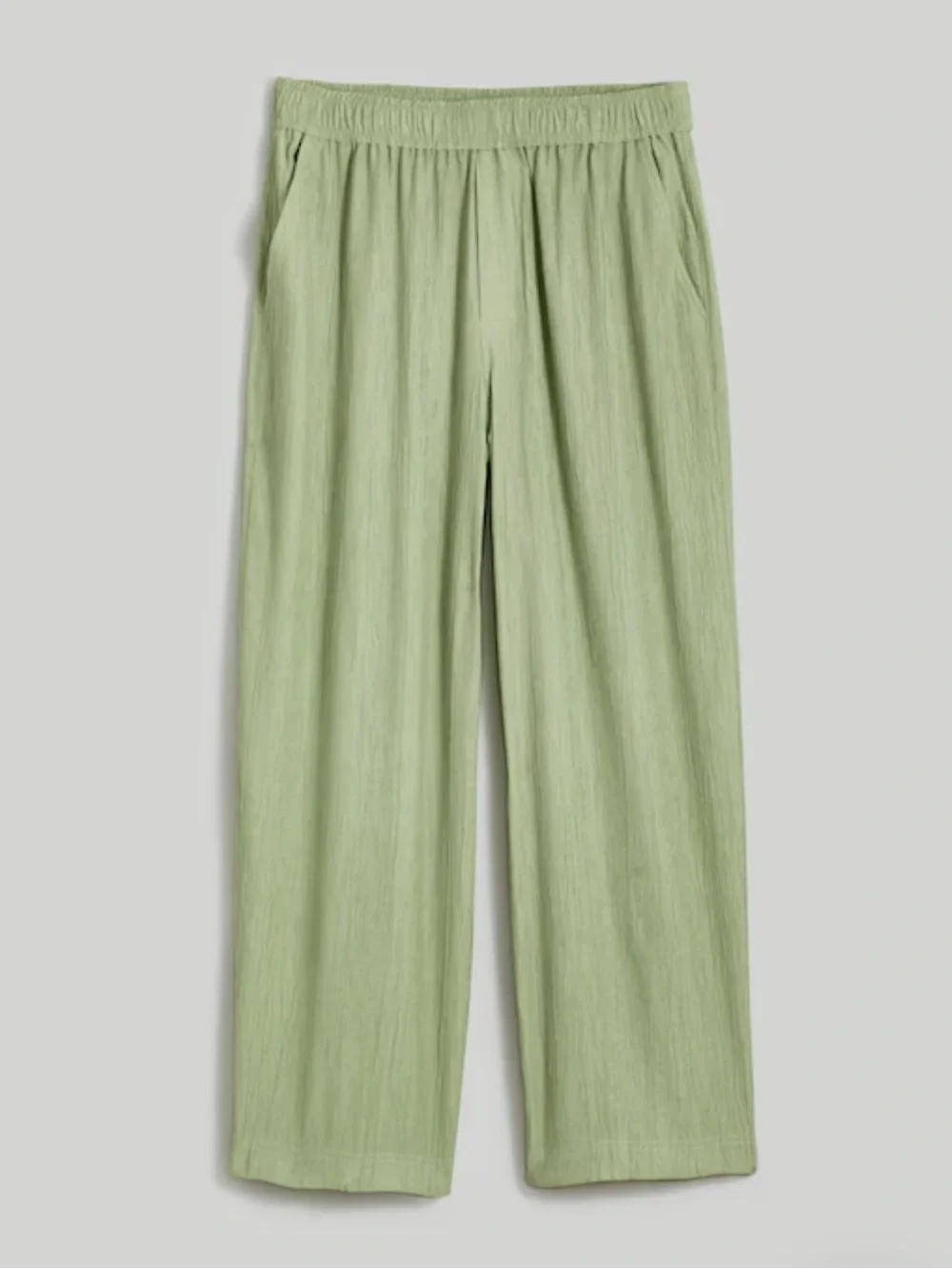 Madewell Crinkled Crepe Straight-Leg Crop Pants Women’s Sz M
